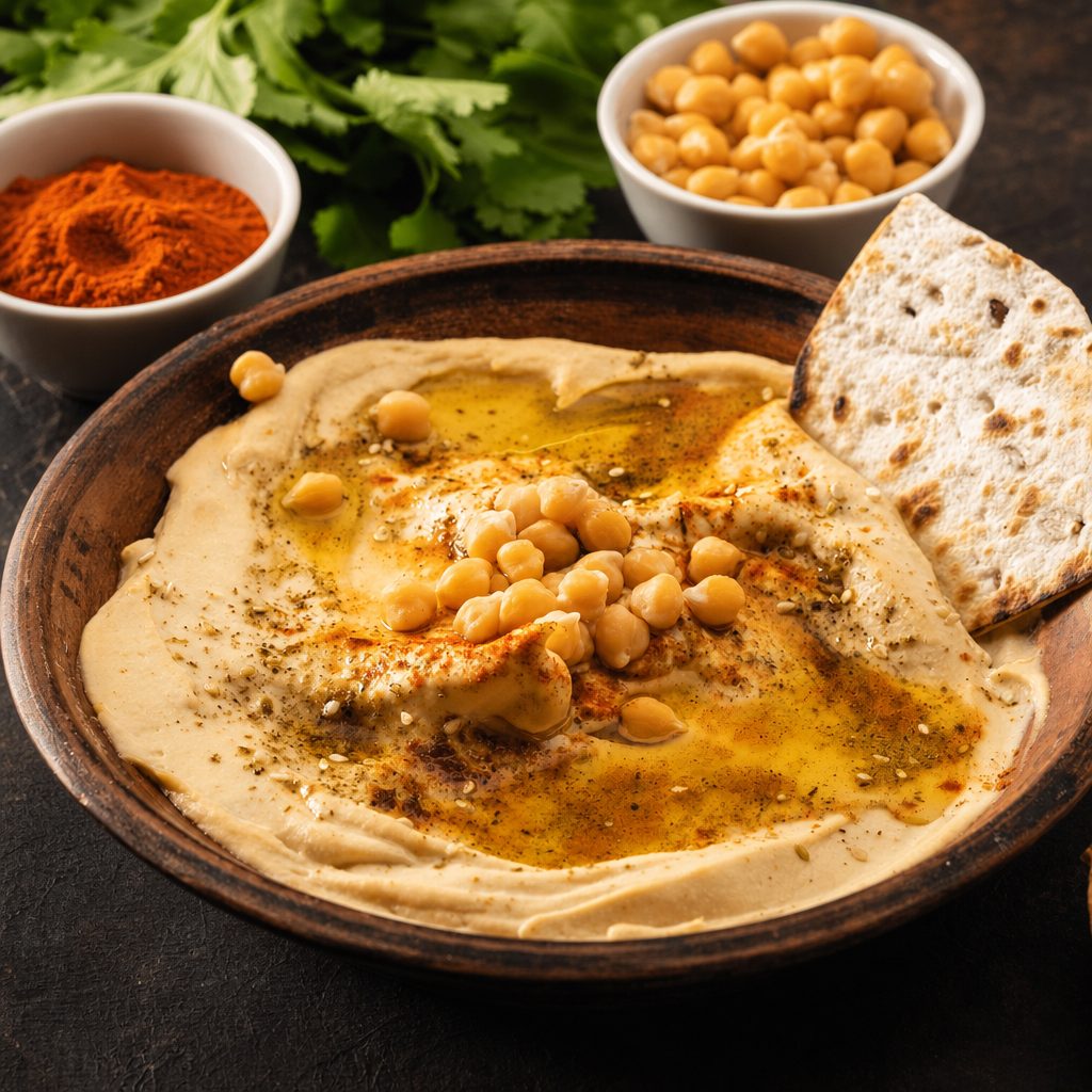 Hummus & Pita Bread.
