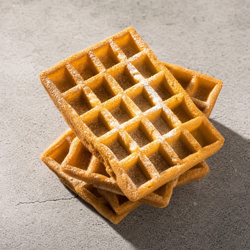 Waffles with Choice of Sauce.