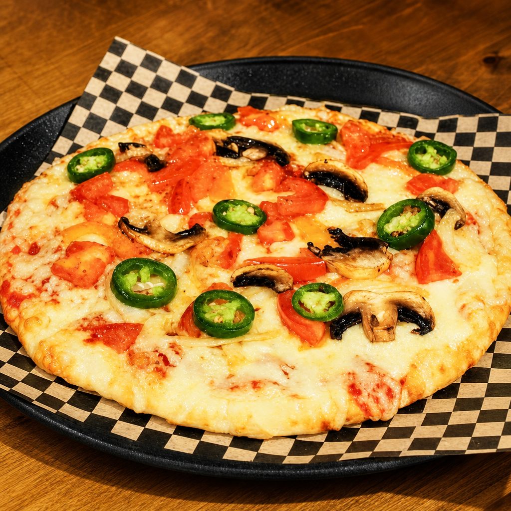 Veggi Extravaganza Pizza.